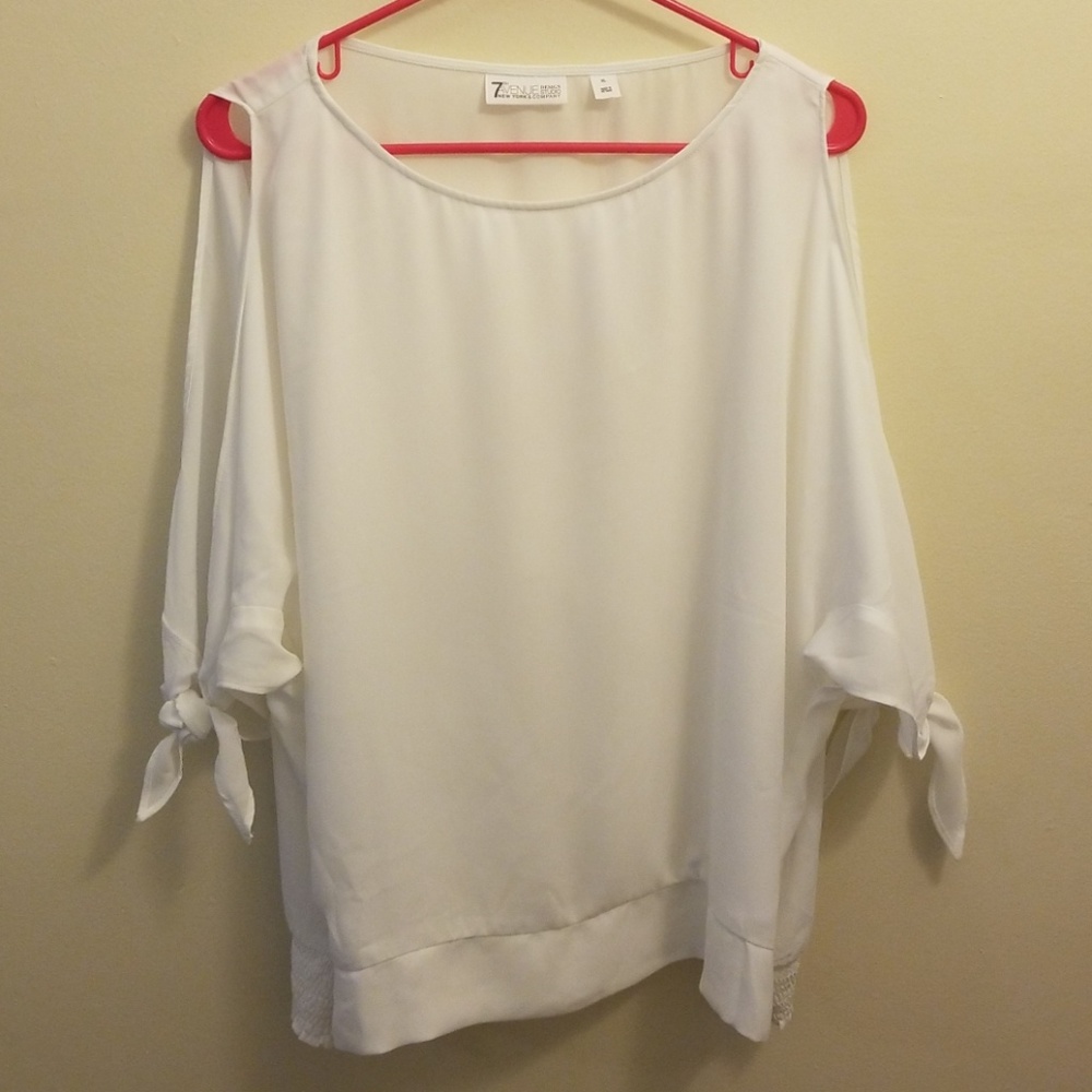 White polyester blouse